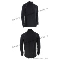 Hommes à manches longues Black Fitness High Collar Fashion Leisure Sports Coats